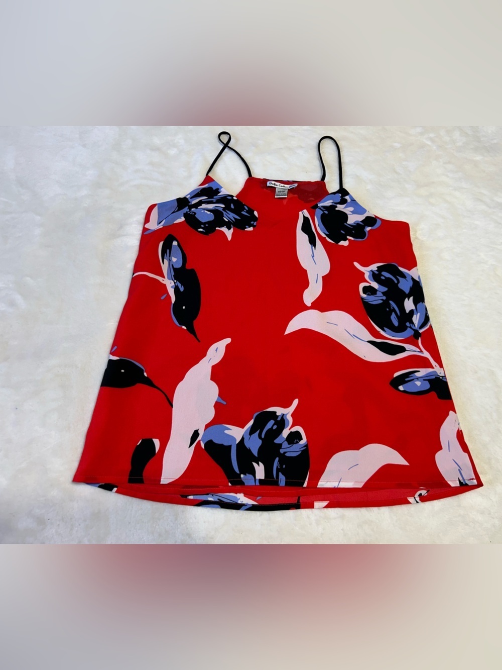Dalia Collection Red Floral Print Spaghetti Strap Cami